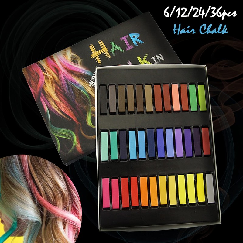 Weddecor Step Disposable Party 6 Colors Hair Colouring Chalk Non-toxic Tool,