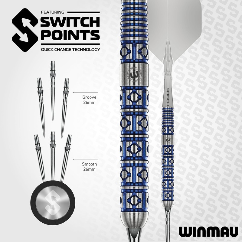WINMAU Darts – Lunaris 90% Tungsten Darts Set | Fusion