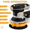 Orbital Sander Corded Hand Sander: DEKOPRO 5" Random Orbital Sander