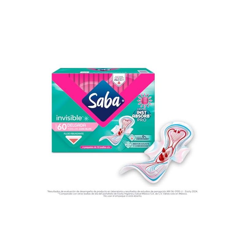 Saba Toalla Femenina con Alas, 60 piezas