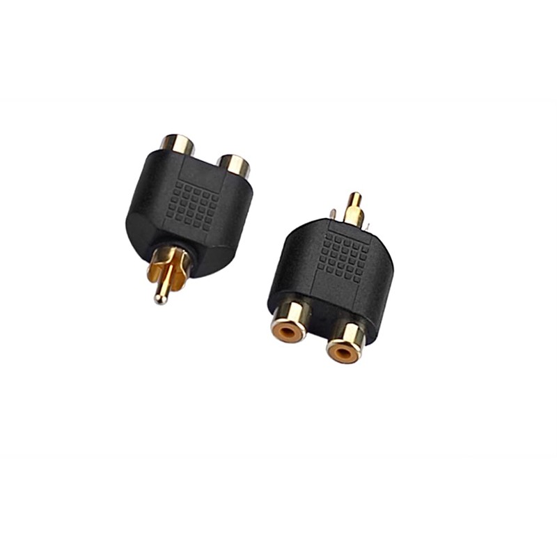 Sienoc 5 Pack 1x Male Adapter to 2 Female Rca