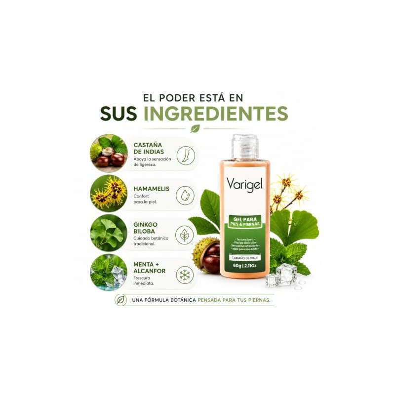 Varigel 60gr | Gel para pies y piernas Refrescante con
