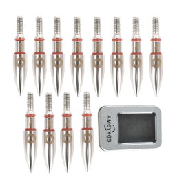 HNZMDY - Puntos de campo de tiro con arco de 100 frijoles, puntas de flecha de práctica de lente, puntas de bala atornilladas para arco recurvo y compuesto, paquete de 12 (7,8 mm)