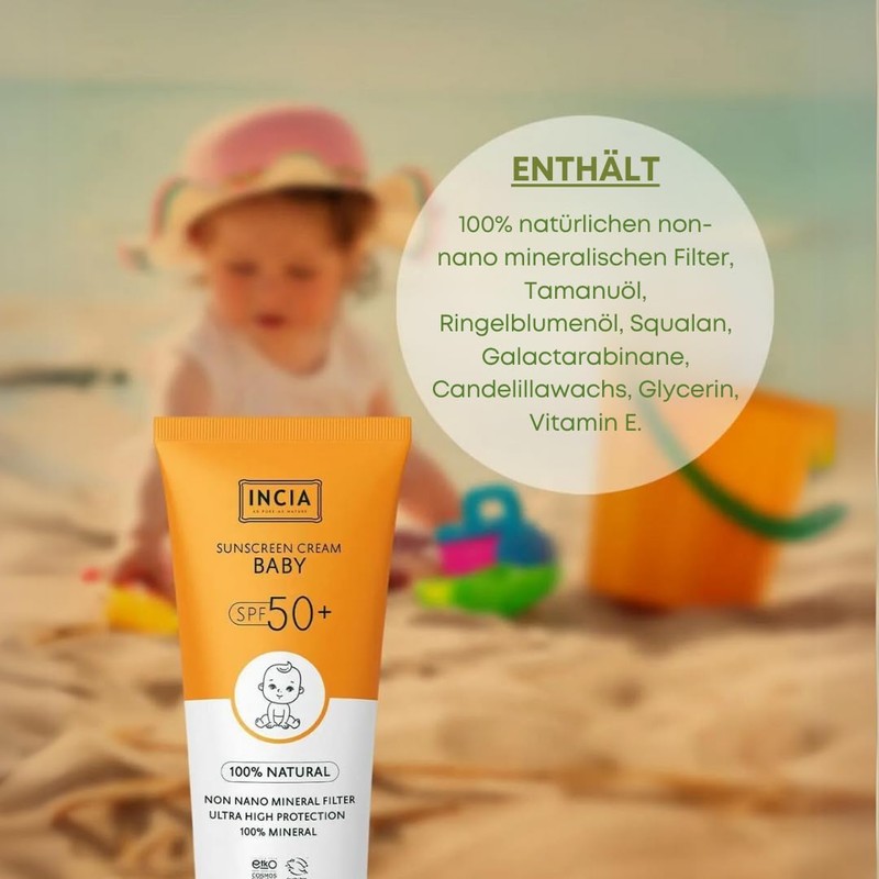 INCIA Natural Sun Protection for Babies and Children - SPF