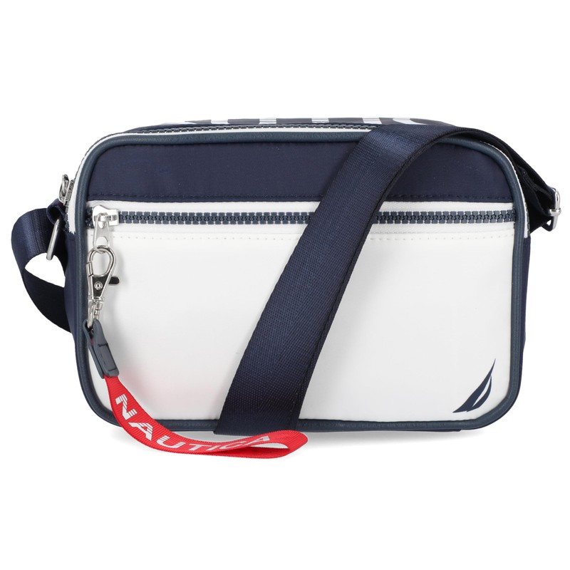 Nautica Women's High Seas Camera Crossbody, Indigo/White, One Size