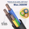 EXTRASTAR 1.5M 3 Way Power Strip with 2 USB Ports