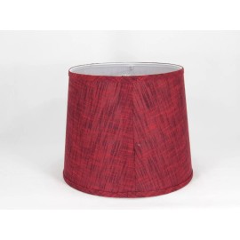 Albert Estate LTD, Red Textured Linen Lamp Shade, 14" Washer Fitter