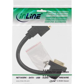 InLine® 17301G DVI-I 24 + 5 Female to HDMI Female Adapter Cable, gold-plated contacts 0.2 m