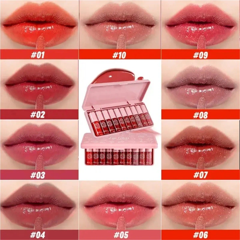 Set De 10 Brillos De Labios Y Pintalabios -j