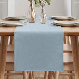 Waterproof Table Runner, Table Runners Modern, Table Runners Decorative Waterproof, Table Runners Outdoor, Waterproof Table Runners Modern for Kitchen Dining Room Party (40*140 cm, Sky Blue)