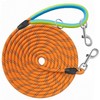 Aystkniet Recall Lead 20 m for Large Dogs, Reflective Dog Lead with 2 Swivel Hooks, Reflective Threads and Soft Rubber Handle, Strake Training Lead for Dogs, Cross Country Lead for Large Dogs
