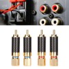 4Pcs RCA Sound Plug Carbon Fiber Gold Plated Oxidation Resistance