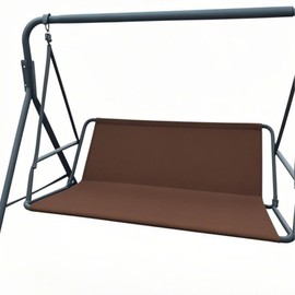 Porch Patio Swing Replacement Seat Cover, 2/3 Seat 600D Thicken Oxford Waterproof Fabric for Outdoor Garden Swings (Coffee, L:58.3x19.7x19.7inch)