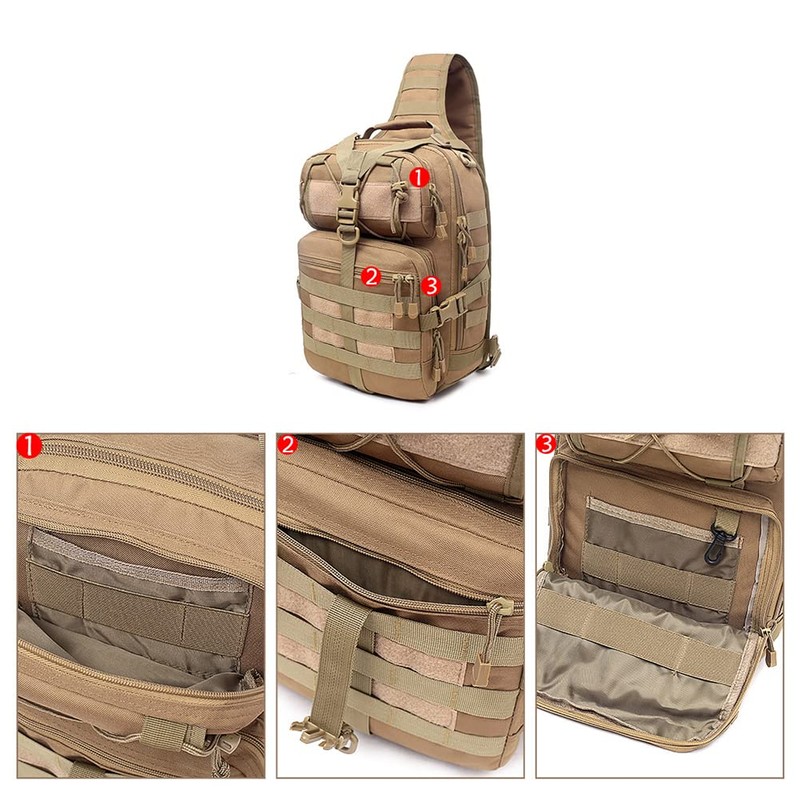 OUTLEYNY Men's Tactical Sling Bag Small Sling Backpack Military Rover