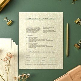 96 Sheets Parchment Paper for Certificates, Resumes, Diplomas, 90 GSM Textured Stationery, Printer-Friendly (Ivory, 8.5 x 11 In)