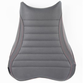 Motorcycle Leather Rider Saddle Solo Front Driver Seat Cushion Pillion Pad Compatible with Z900 2017 2018 2019 2020 2021 2022 2023 2024, Black