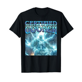 Certified Gooner - Funny Hard Lightning Skeleton Meme T-Shirt