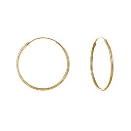 LES POULETTES JEWELS - Gold Plated Earrings Thin Creole 3cm