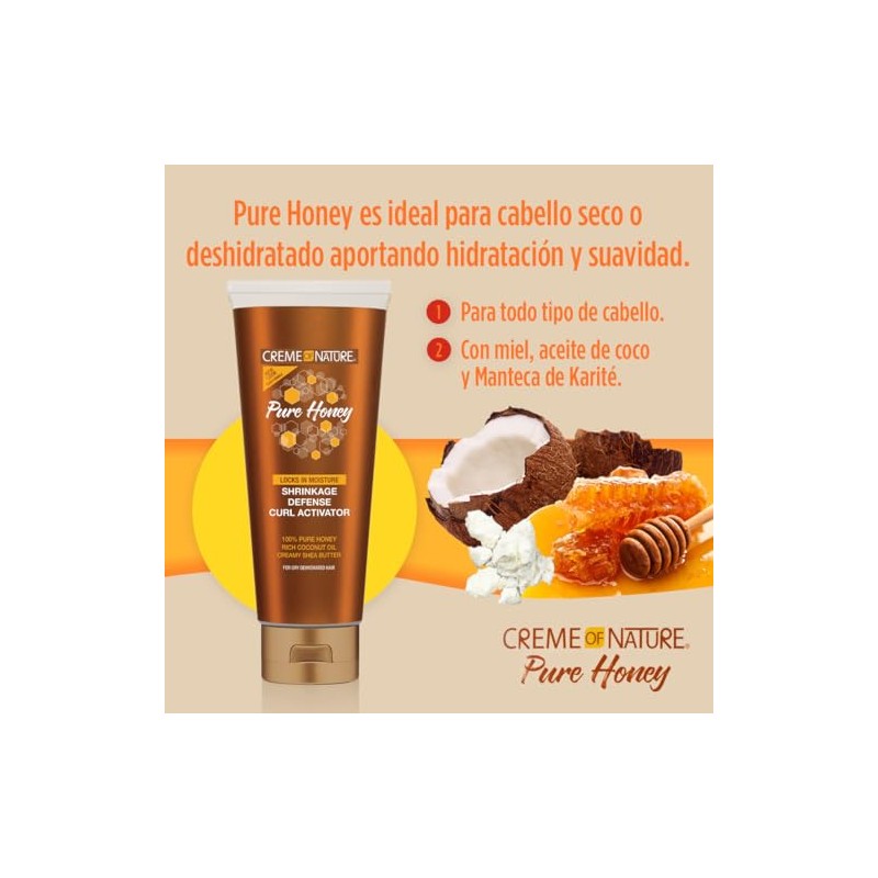 Creme Of Nature 7269128000 Pure Honey, Activador De Rizos 298Ml