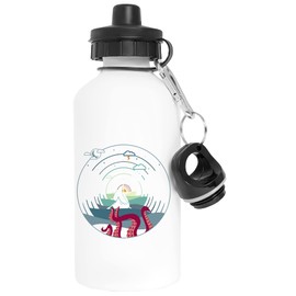 Vendax Alt Erzählungen Aluminium Weiß Wasserflasche Mit Schraubverschluss White Water Bottle With Screw Cap