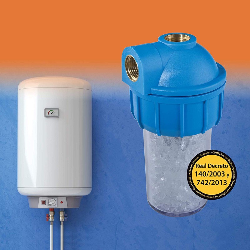 Anti-limescale filter for hot water 1/2 inch heaters and boilers