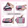 Compression Packing Cubes for Travel Organizer Boxes, Compressible Luggage Cubes