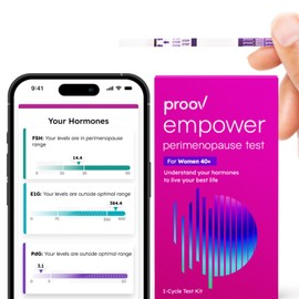 Proov - Empower Hormone Tracker at Home - for Women 30-40+ - Understand Your Hormone Balance & Perimenopause Stage - Measures FSH, LH, Estrogen & Progesterone - 1 Cycle Test Kit