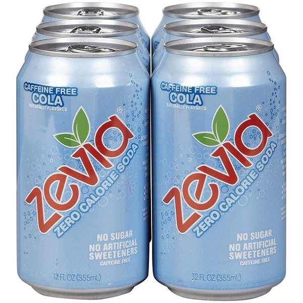 Zevia, Soda Cola Caffeine Free, 12 Fl Oz, 6 Pack