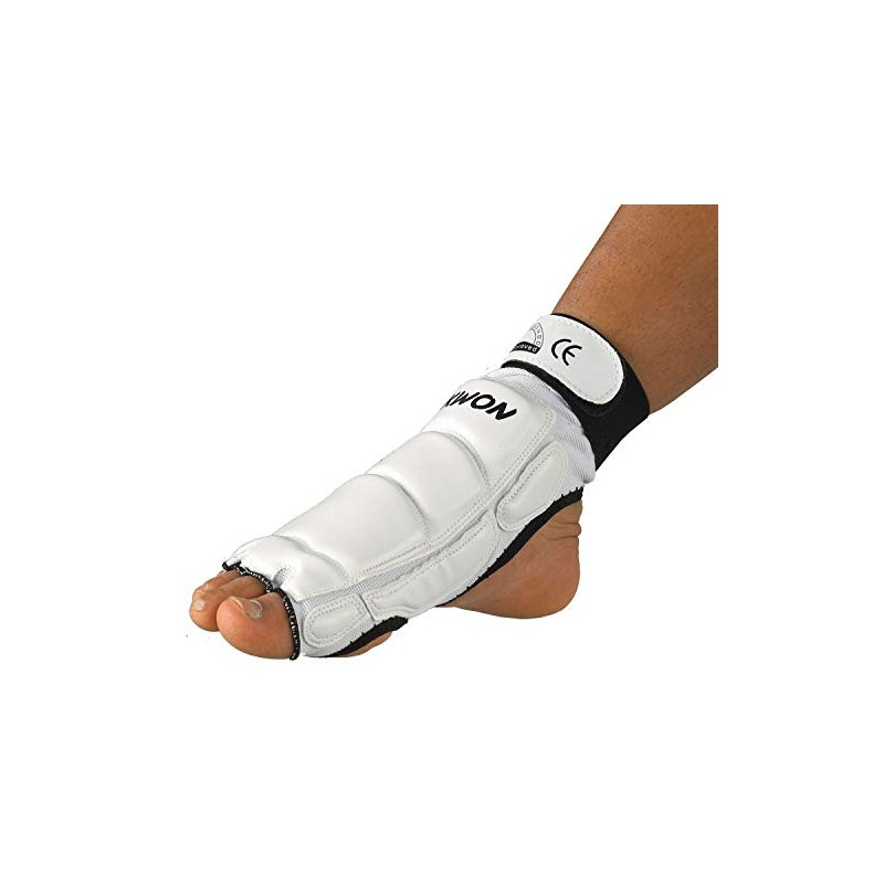 Taekwondo Foot Protectors CE White or Black (Black, L)