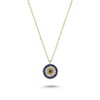 Wish Carat - 14k Gold Evil Eye Necklace - Dainty Gold Necklace, Yellow Gold Pendant, Evil Eye Jewelry, Gold Necklace for Women | 18''