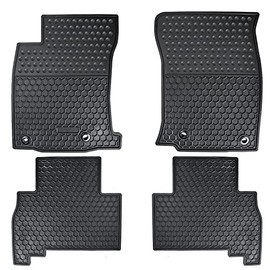 Matericuo Car Floor Mats Custom Fit for Toyota 4Runner 2013-2024 / Lexus GX460 2014-2023 Full Black Rubber Auto Liner Mats All Weather Protection Heavy Duty Odorless