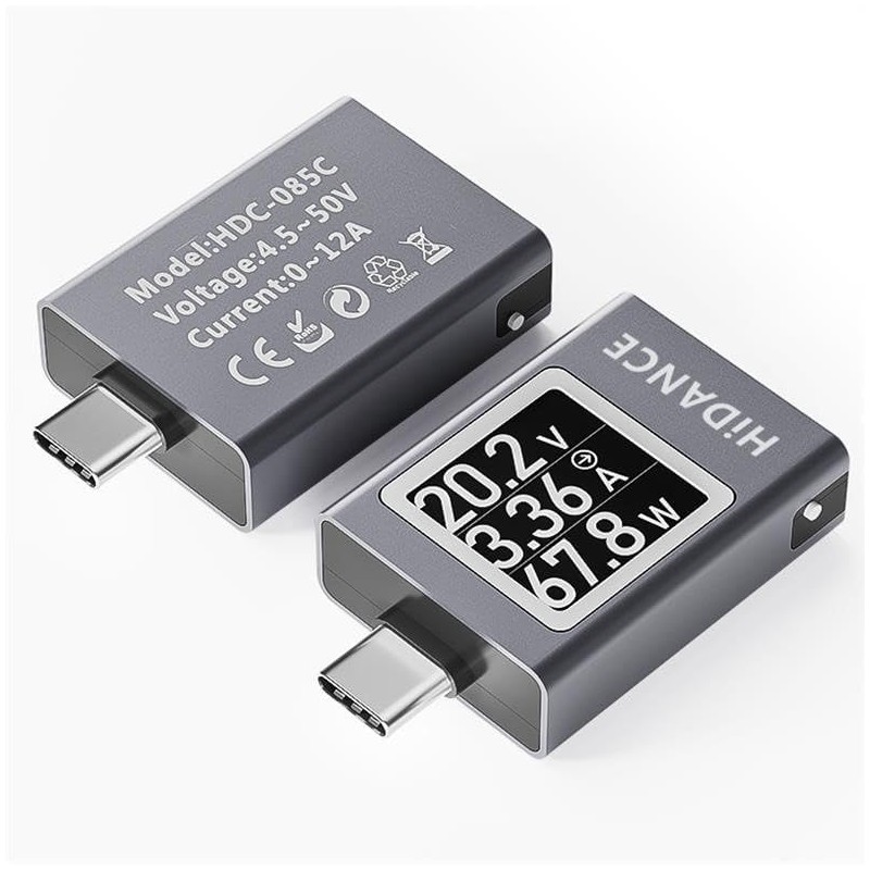 USB PD3.1 Tester Meter Meter 4.5~50V 0~12A PD QC USB