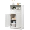 GLACER Multifunctional Floor Cabinet, Bathroom Cabinet with Removable Drawers and