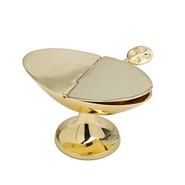 NKlaus 7597 Ship with Spoon Incense Storage Container Gold