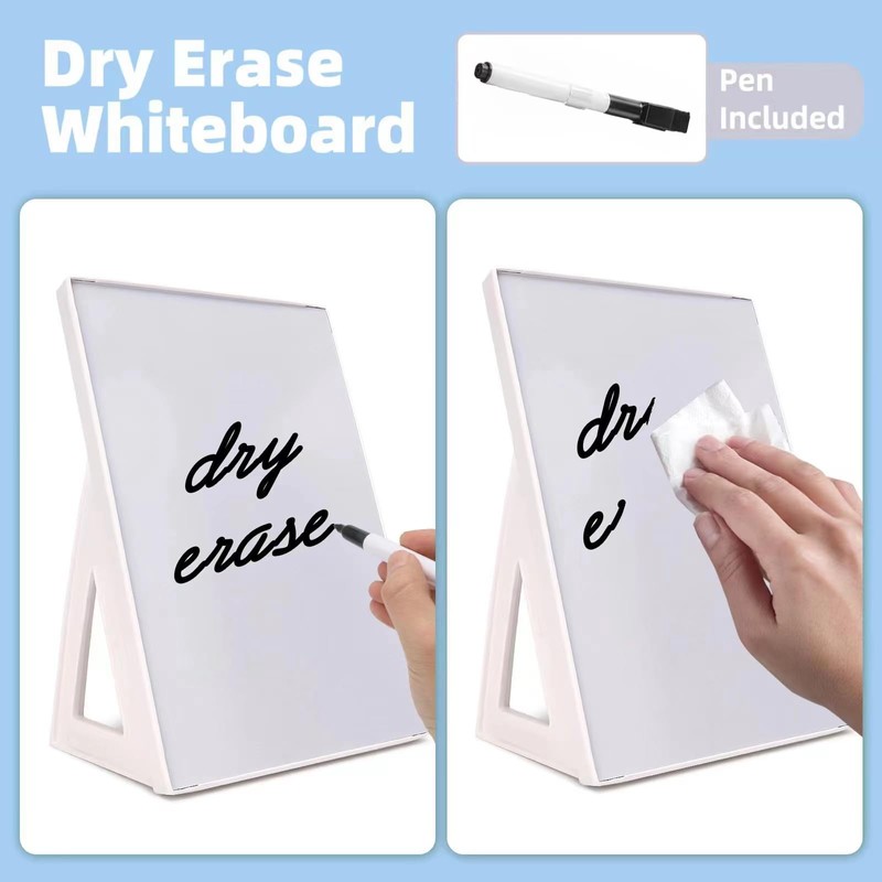 Dashify Desktop Dry Erase Board, Small Whiteboard with Stand, A5