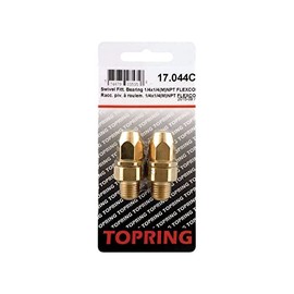 TOPRING 17.044C FLEXCOIL Replacement Swivel Hose-end Fittings, 1/4 I.D. X 1/4(M) NPT, Pack of 2 Fittings, Series 17