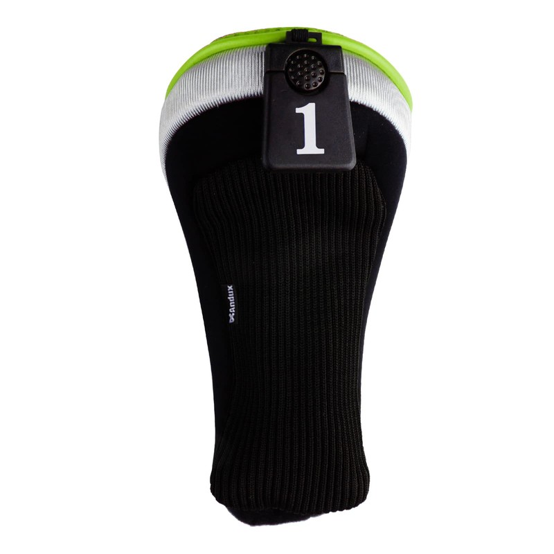 Andux Golf 460cc Drivers Club Head Covers Short Neck Green