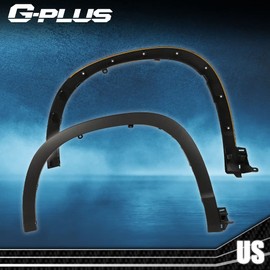 G-PLUS Fender Flares Compatible With 2014-2018 Toyota Highlander, Front Primed Plastic Wheel Cover,Front Left & Right Side