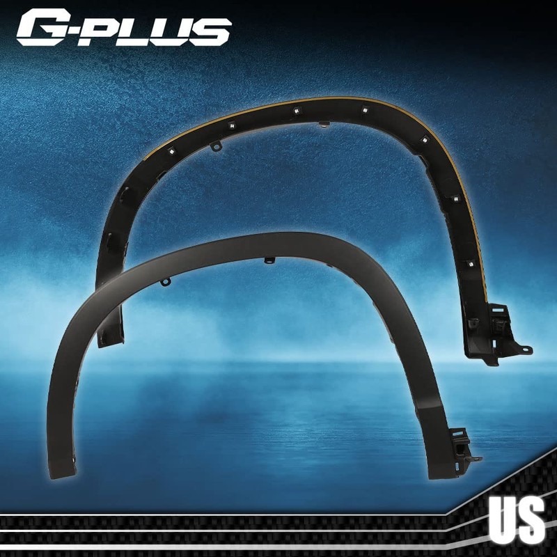 G-PLUS Fender Flares Compatible With 2014-2018 Toyota Highlander, Front Primed