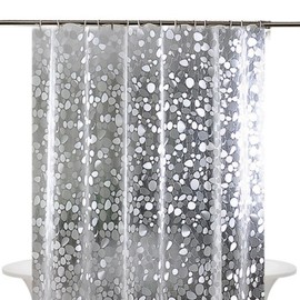 Fabselection Waterproof Shower Curtain Liner 8G EVA Thick Shower Curtain No Smell with,No Odor, Chlorine Free Liner,Heavy Duty for Stall, Bathtubs 72in x 72in,12 Hooks