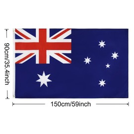 2 Pack 3 x 5 FT Australia Flags, Australian National Flags and Brass Grommets, Durable Polyester and UV Fade Resistant, Australia Flag for Indoor Outdoor Home Garden Decoration