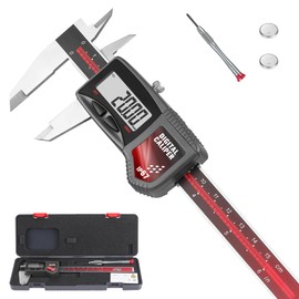 Standard Gage IP67 Digital Caliper Measuring Tool 0-6" Range, ±0.001" Accuracy Electric Micrometer Caliper with Large LCD Screen, Stainless Steel Electronic Digital Ruler with Auto-Off Feature