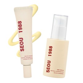 1988 Eye Cream Anti Aging + 1988 Retinal Serum, Retinol Serum for Face, Retinal Liposome Anti Wrinkle Serum, Retinol Eye Cream for Dark Circles and Puffy Eyes, Boost Elasticity, 2Pack