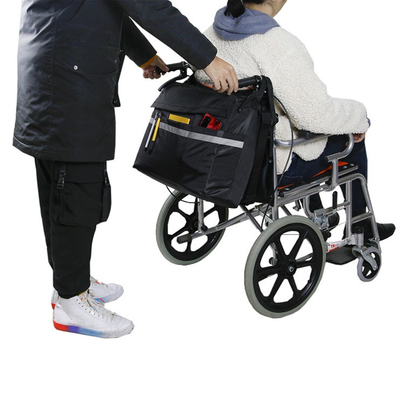 Wheelchair Back Hanging Bags Large Capacity Storage Pouches with Single