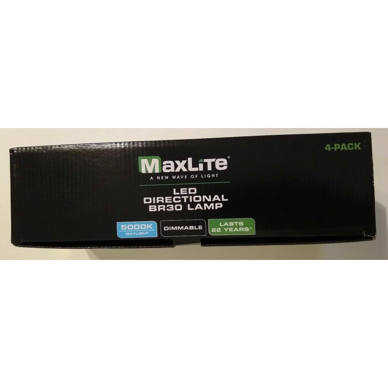 MAXLITE LED DIMMABLE LIGHT BULBS 8W 65W EQUIV. BOX OF