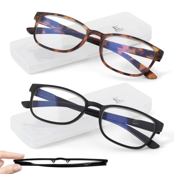 EASY READ 2 Pack Ultra Slim Reading Glasses for Women