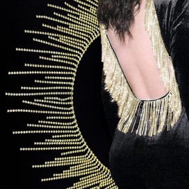 MINGZE 0.9 m Tassel Chain Decoration, Chain Trim Tassel Crystal Rhinestone Chains for Wedding Dress Accessories Vase Decoration Craft DIY Garment Sewing Craft Trouser Chain Hip Chain 1 Yards Golden