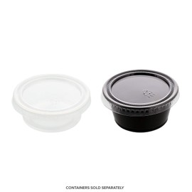 AmerCare PET Clear Portion Cup Lids, 1.5 to 2.5 Oz, Case of 2500