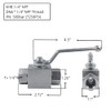 High Pressure Hydraulic Valve KHB 1/4'' NPT, Shut-Off 2 Way