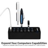 Sabrent Apagadores de Potencia Individuales y LED, 7-Port